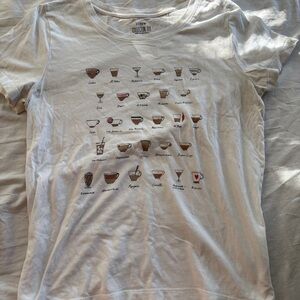 J. Crew White Short Sleeve Tee with Minimalist Design